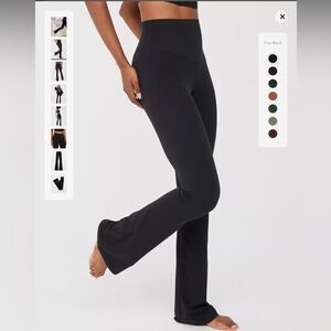 OFFLINE Aerie Real Me High Waisted Flat Front Super Flare Legging Black Large